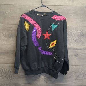 Extravaganza 80s Pullover Embellished Sweater Women's Size Small